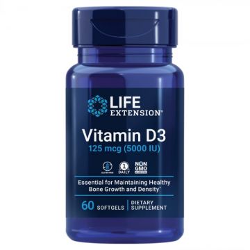 Life Extension Vitamin D3 5000 IU (125 mcg) 60 softgels