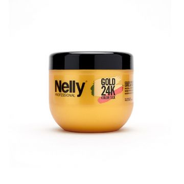 Masca protectoare pentru parul vopsit Gold 24K Silk, 500ml, Nelly Professional
