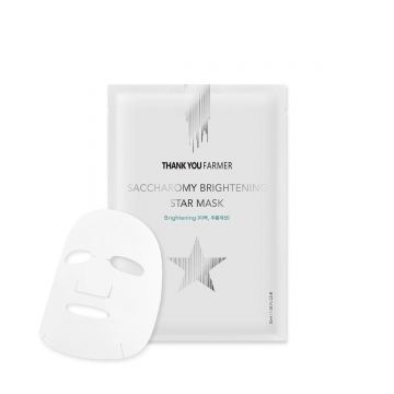 Masca servetel Saccharomy Brightening Star Mask, 1bucata, Thank You Farmer