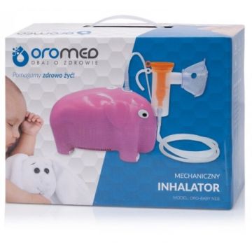 Nebulizator roz pentru copii Oro-Baby Oro-Flexi, 1 bucata, Oromed
