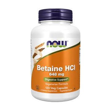 Now Betaine HCl 648mg 120 vcaps