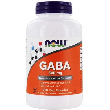 Now Gaba with Vitamin B6 500mg 200 vcaps
