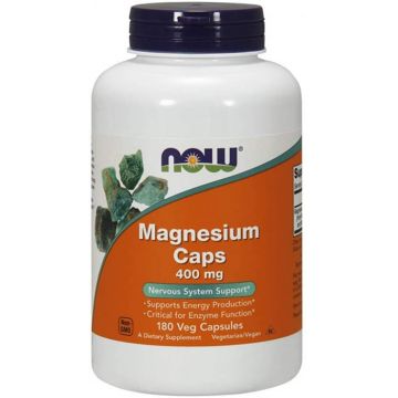 Now Magnesium Caps 400mg 180 vcaps