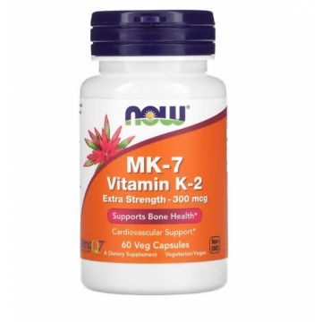 Now MK-7 Vitamin K-2 300 mcg Extra Strength 60 vcaps