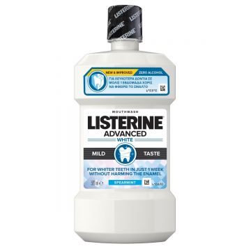 Apa de gura gust mai putin intens Advanced White, 500ml, Listerine