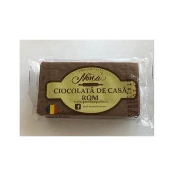 Ciocolateria Nona Baton de ciocolată de casă cu rom, 60 g
