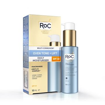 Crema de zi cu protectie solara SPF 30 Multi Correxion Even Tone and Lift Roc, 50 ml