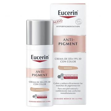 Crema de zi impotriva petelor cu SPF 30 nuanta medium Anti-Pigment Eucerin, 50 ml