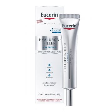 Crema pentru conturul ochilor cu efect triplu anti-imbatranire Hyaluron Filler 3 X Effect Eucerin, 15 ml