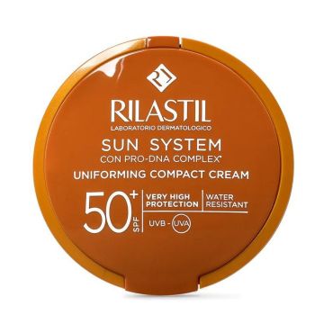Fond de ten compact SUN SYSTEM, SPF50+, BEIGE, 10g, RILASTIL