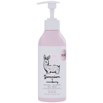 Gel intim natural cu geranium si merisoare, 400ml, Yope