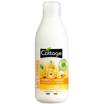 Lapte de corp hidratant cu aroma de vanilie, 200ml, Cottage