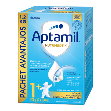 Lapte praf Nutri Biotik 1+, 1-2 ani, 1200 g, Aptamil
