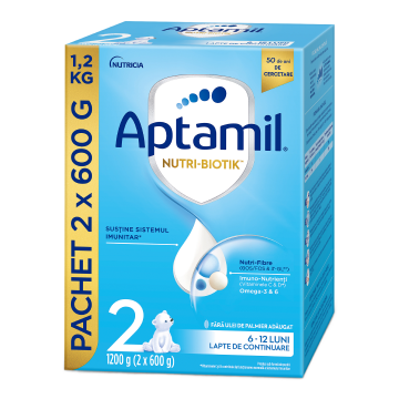 Lapte praf Nutri Biotik 2, 6-12 luni, 1200 g, Aptamil