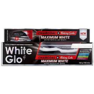 Pasta de dinti cu periuta Maximum White, 100ml, White Glo