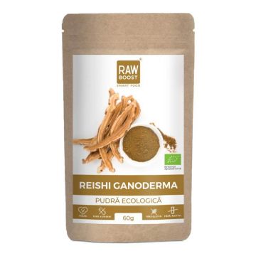 Reishi Ganoderma pudra Bio, 60g, Rawboost