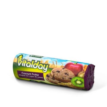 Biscuiti crocanti din cereale integrale si fulgi de ovaz cu fructe Vitalday, 300g, Gullon