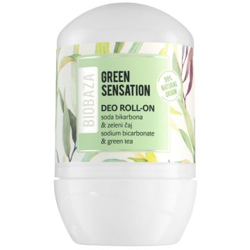 Deodorant natural cu piatra de alaun pentru femei Green Tea Sensation, 50ml, Biobaza