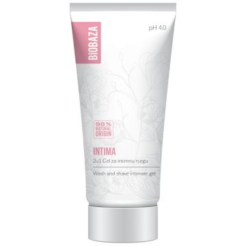 Gel intim natural 2in1 pentru curatarea si epilarea zonei intime cu pH 4.0, 30ml, Biobaza