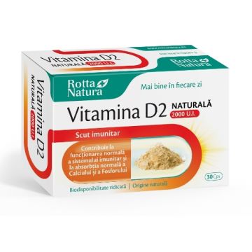 rotta natura vitamina d2 naturala 2000ui ctx30 cps