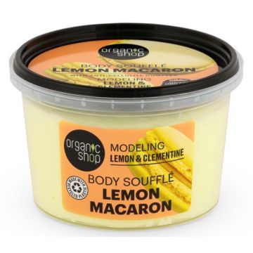 Souffle de corp cu lamaie si clementina Lemon Macaron, 250ml, Organic Shop