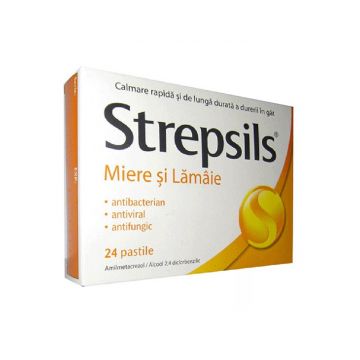 Strepsils Miere şi Lamaie 24 cpr