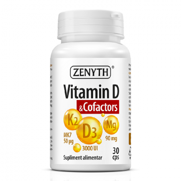 Vitamina D & Cofactors, 30 capsule, Zenyth