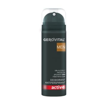 Deodorant antiperspirant Men Active, 150 ml, Gerovital
