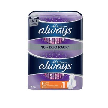 Absorbante Always Platinum Normal Duo, 16 bucati