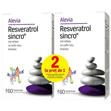 Alevia RESVERATROL Sincro, 60 capsule + 60 capsule GRATIS