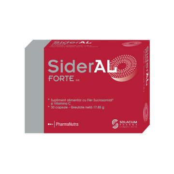 SiderAL Forte, 30 capsule, carenta de fier