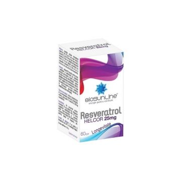 BioSunLine Resveratrol HELCOR 25 mg, 60 comprimate