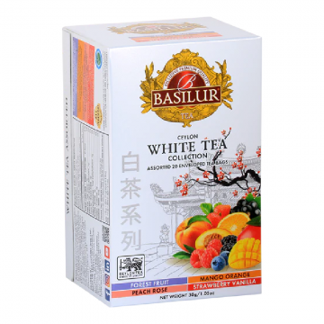 Ceai Alb, White Tea Assorted, 20 plicuri, Basilur