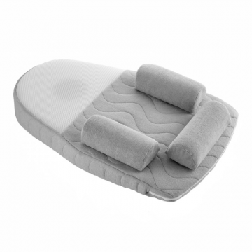 Salteluta plan inclinat si saculet cu samburi de cirese, Velvet Gri, BabyJem