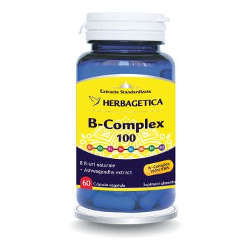 B-Complex 100, 60 capsule, Herbagetica
