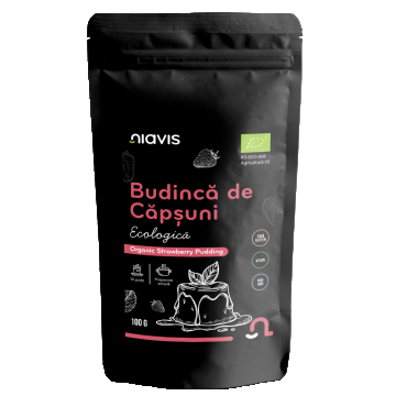 Budinca de capsune fara gluten, 100g, Niavis