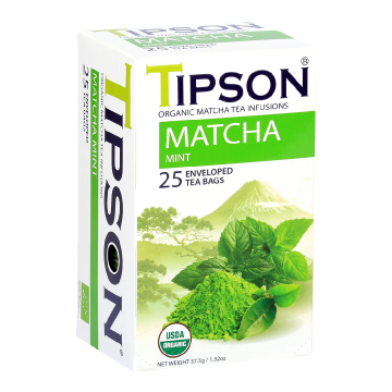 Ceai Organic Matcha mint, 25 plicuri, Tipson