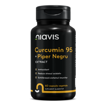 Curcumin 95 + Piper Negru, 60 capsule, Niavis