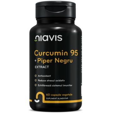 Curcumin 95+ Piper Negru Extract, 60 capsule, Niavis