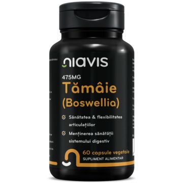 Extract de tamaie (Boswellia) 475mg, 60 capsule, Niavis