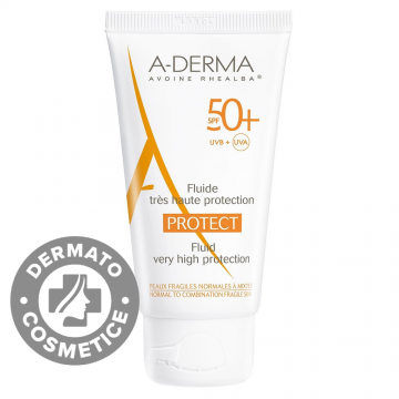 Fluid pentru protectie solara cu SPF 50+, 40 ml, A-Derma Protect