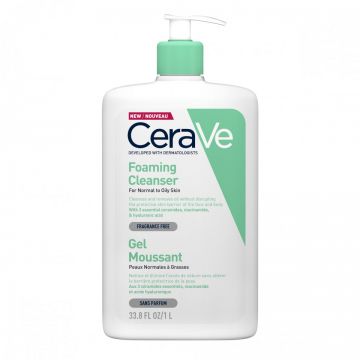 Gel de curatare spumant CeraVe pentru piele normal-grasa (Gramaj: 1000 ml, Concentratie: Gel de curatare) Gel de curatare spumant CeraVe pentru piele normal-grasa (Gramaj: 1000 ml, Concentratie: Gel de curatare)