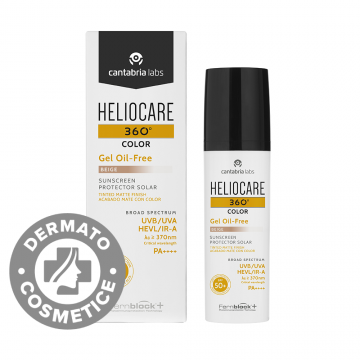 Gel fotoprotector bej Heliocare 360º cu SPF50+, 50ml, Cantabria Labs