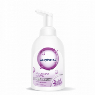 gerovital pure sapun lichid spuma pure&soft antibacterian 300ml 14450