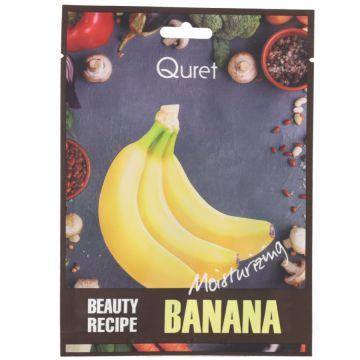 Masca de fata hidratanta cu extract de banane Beauty Recipe, 25g, Quret