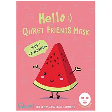 Masca de fata hidratanta cu extract de pepene verde Hello Friends, 25g, Quret