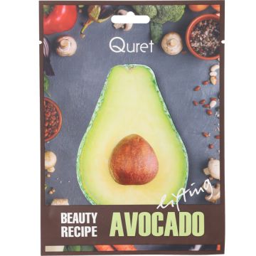 Masca de fata pentru lifting cu extract de avocado Beauty Recipe, 25g, Quret
