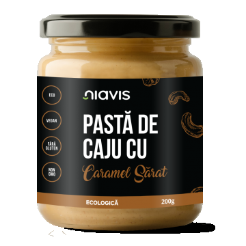 Pasta de caju cu caramel sarat, 200g, Niavis