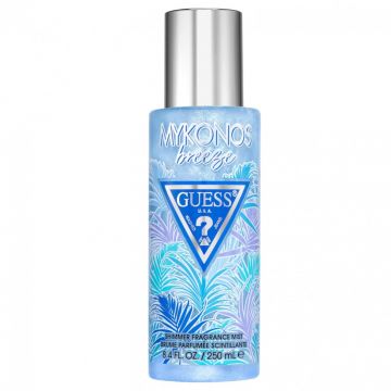 Spray de corp parfumat cu particule stralucitoare, Guess Mykonos Breeze Simmer, Femei, 250 ml