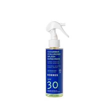 Spray de protectie solara cu SPF 30 Ginseng Hyaluronic Splash, 150ml, Korres